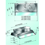 Misoko MR-PS80 80厘米隱藏嵌入式抽油煙機 - 1250m³/hr排風量、強力摩打